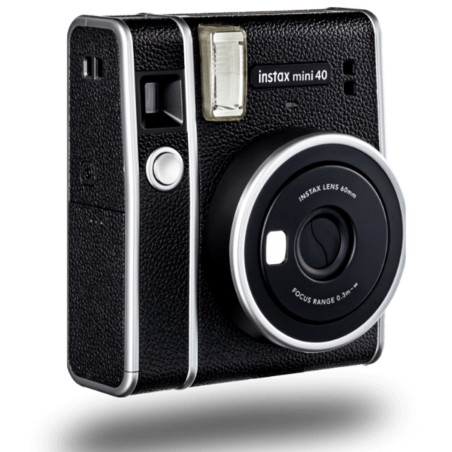 Appareil photo instantané Fujifilm Instax Mini 40 Noir + Pack de 10 films +  Etui de protection Noir - Appareil photo instantané - Achat & prix