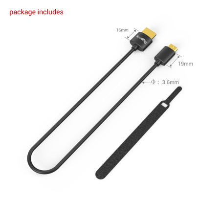 SMALLRIG 3040 ULTRA SLIM 4K HDMI CABLE C TO A