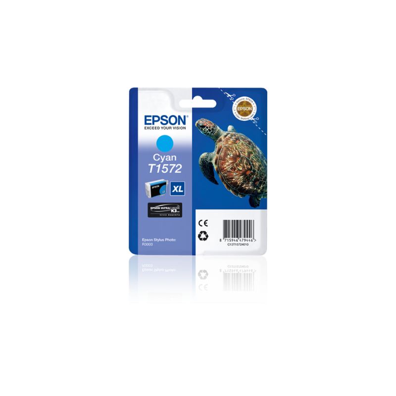 EPSON ENCRE T1572 TORTUE CYAN POUR R3000