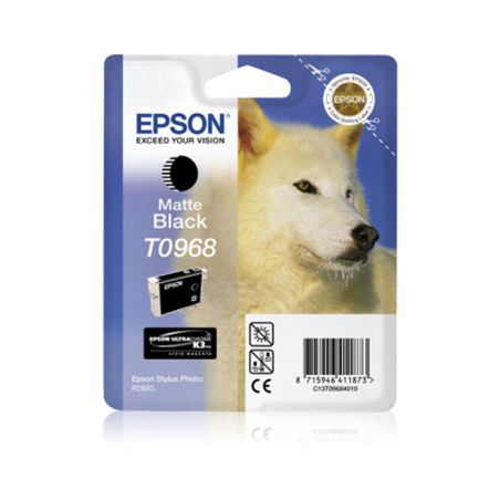 EPSON ENCRE T0968 LOUP NOIRE MAT POUR R2880