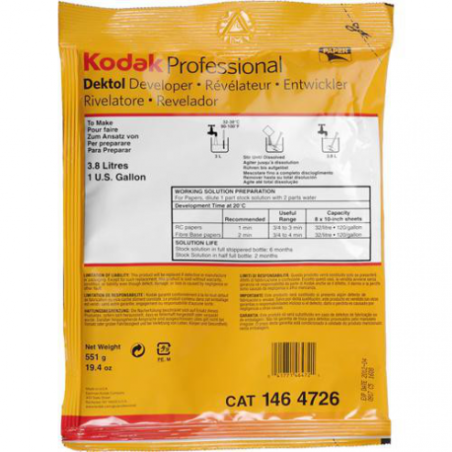 KODAK RÉVÉLATEUR DEKTOL POUDRE 3.8 L