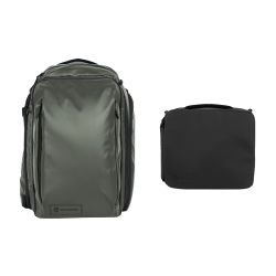 WANDRD Transit 45L Travel Backpack Wasatch Green Essential Bunde