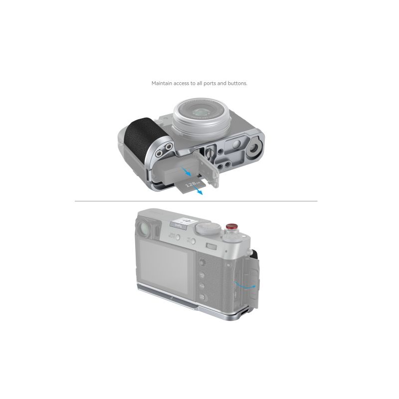 SMALLRIG 4555 L-Shape Grip for Fujifilm X100VI / X100V Silver