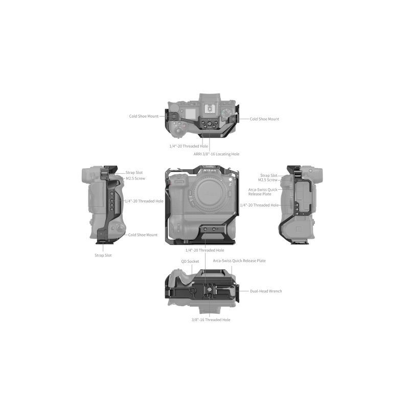 SMALLRIG 4524 CAGE NIKON Z 6III AVEC MB-N14 G