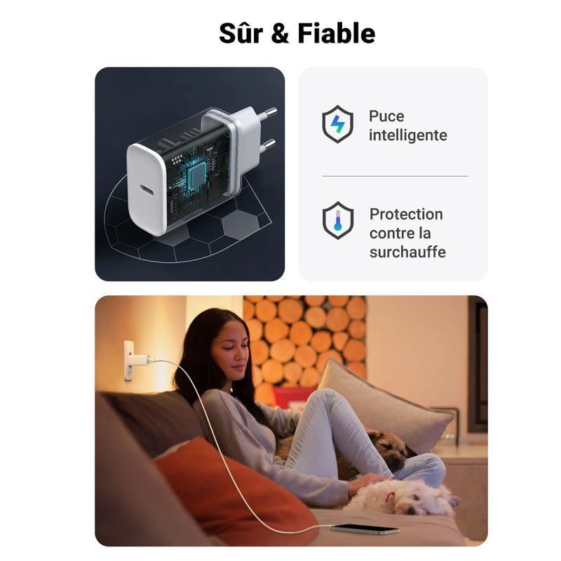 UGREEN 20W Chargeur USB C PD 3.0