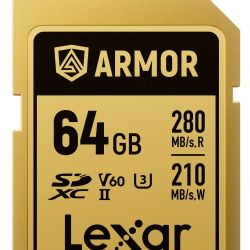 LEXAR SDXC PRO GOLD ARMOR 64GB V60 R280/W210