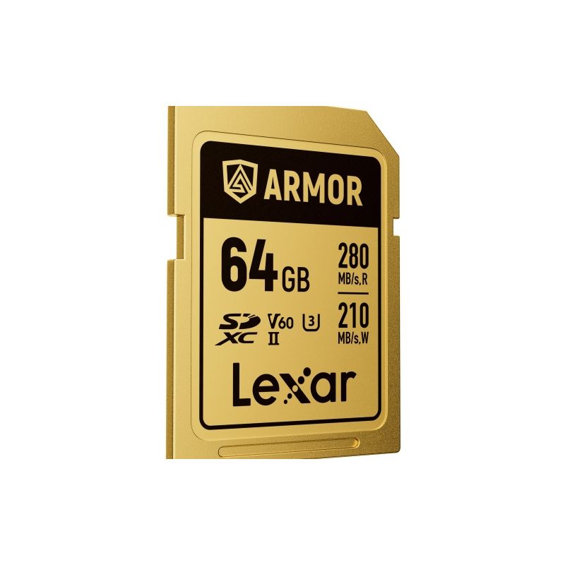LEXAR SDXC PRO GOLD ARMOR 64GB V60 R280/W210
