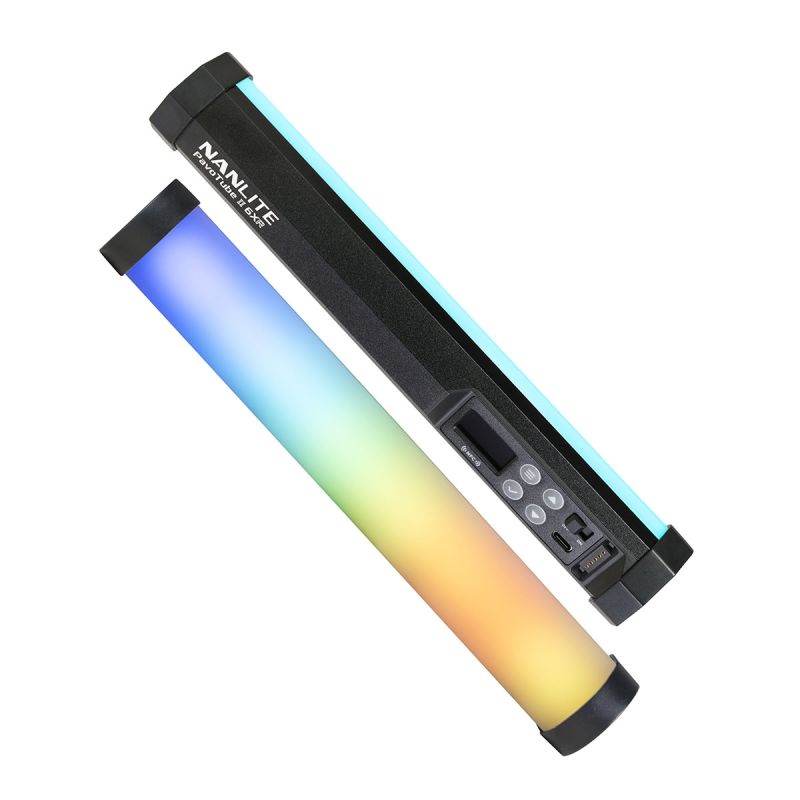 Nanlite PavoTube II 6XR RGBWW – Tube LED 25 cm à 8 pixels, CRMX, DMX et batterie intégrée