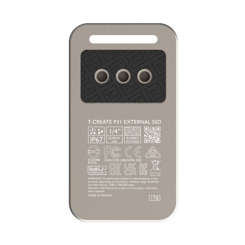 TEAM GROUP Disque SSD 1TB externe P31 Titanium