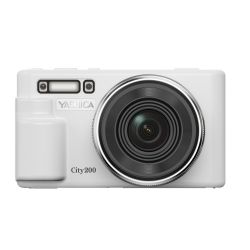 Yashica City 200 Blanc – Appareil photo numérique compact 5K avec zoom optique 10x et Wi-Fi