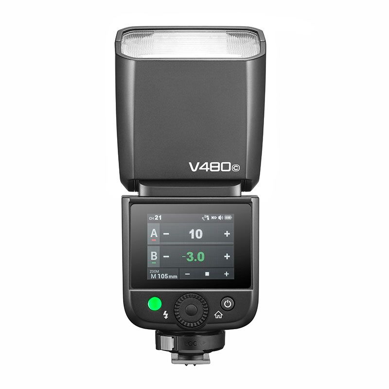 Flash Godox V480N Per Nikon – GN50, TTL, HSS 1/8000s, Batteria 2200mAh, Riciclo 1.7s E Touchscreen, 650 Scatti A Piena Potenza