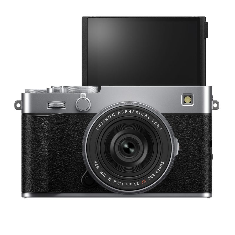 FUJIFILM X-E5 Silver + XF 23mm F2.8 WR – Kit hybride rétro compact 40,2 Mpx stabilisé  