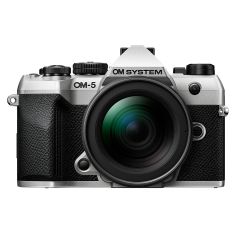 OM System OM‑5 II Silver + 12‑45 mm F4 Pro – Pack hybride 4/3 tout-terrain  