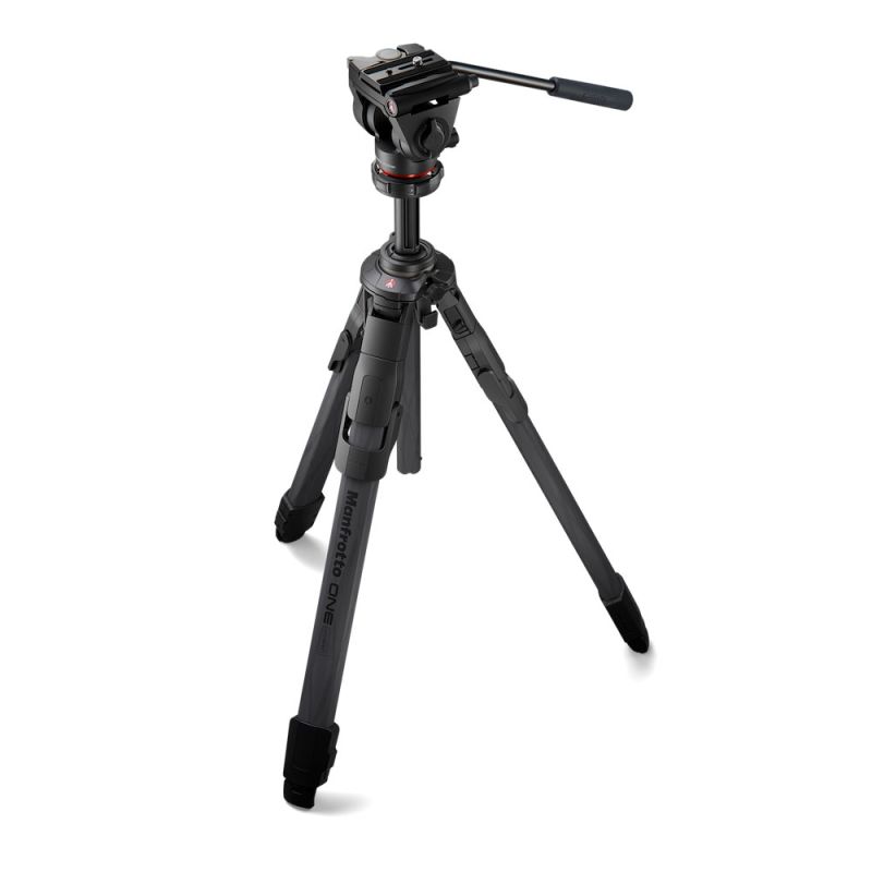 Manfrotto ONE Carbone + rotule vidéo 500X – Kit trépied hybride photo/vidéo