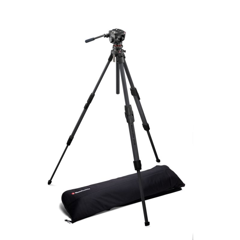 Manfrotto ONE Carbone + rotule vidéo 500X – Kit trépied hybride photo/vidéo