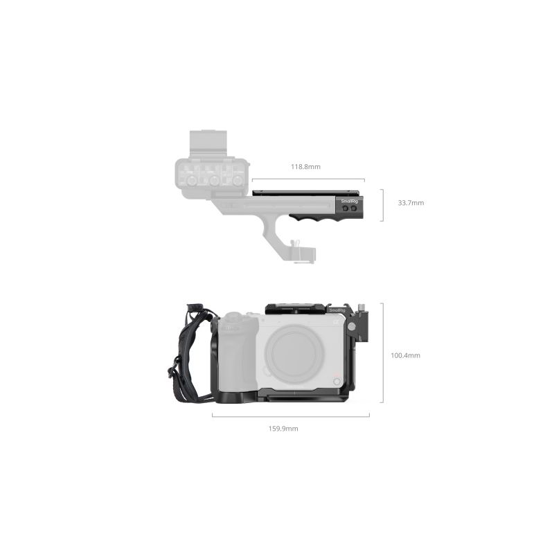 SmallRig 5588 Kit Cage Sony FX2 – XLR, plaque Arca, HDMI sécurisé