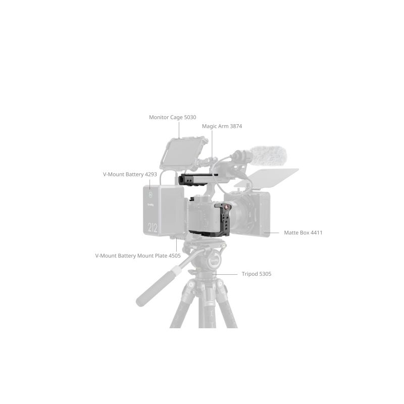 SmallRig 5588 Kit Cage Sony FX2 – XLR, plaque Arca, HDMI sécurisé