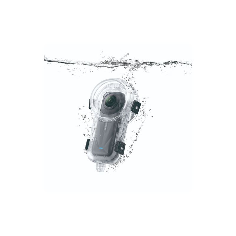 Cache D'objectif Silicone Pour Insta360 X5 - étui De Plongée Invisible Protection Lentille - Blanc