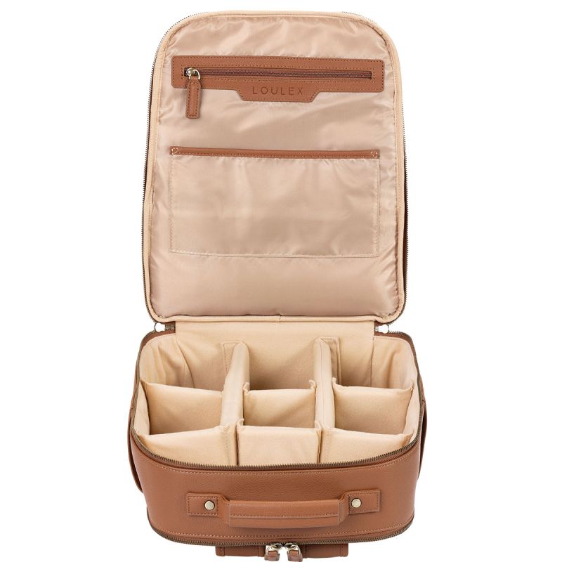 LOULEX Backpack 2.0 Brown – Sac à dos photo cuir microfibre 16"