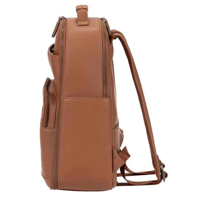 LOULEX Backpack 2.0 Brown – Sac à dos photo cuir microfibre 16"