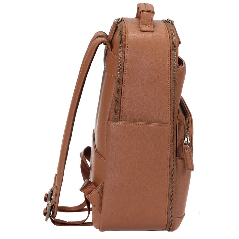 LOULEX Backpack 2.0 Brown – Sac à dos photo cuir microfibre 16"