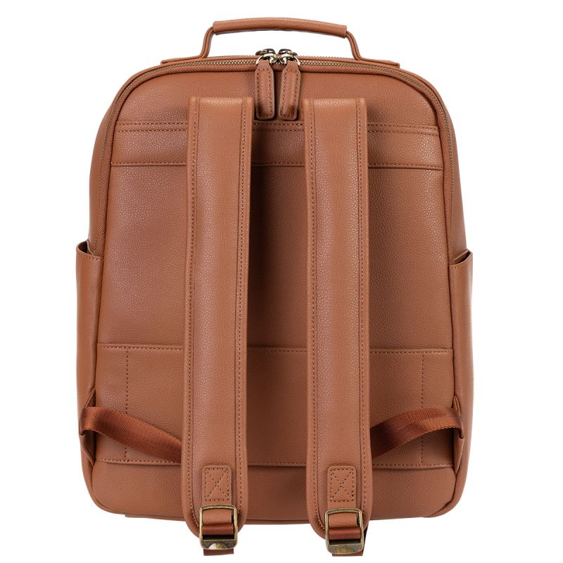 LOULEX Backpack 2.0 Brown – Sac à dos photo cuir microfibre 16"