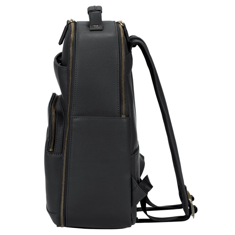 LOULEX Backpack 2.0 Black – Sac à dos photo cuir microfibre 16"