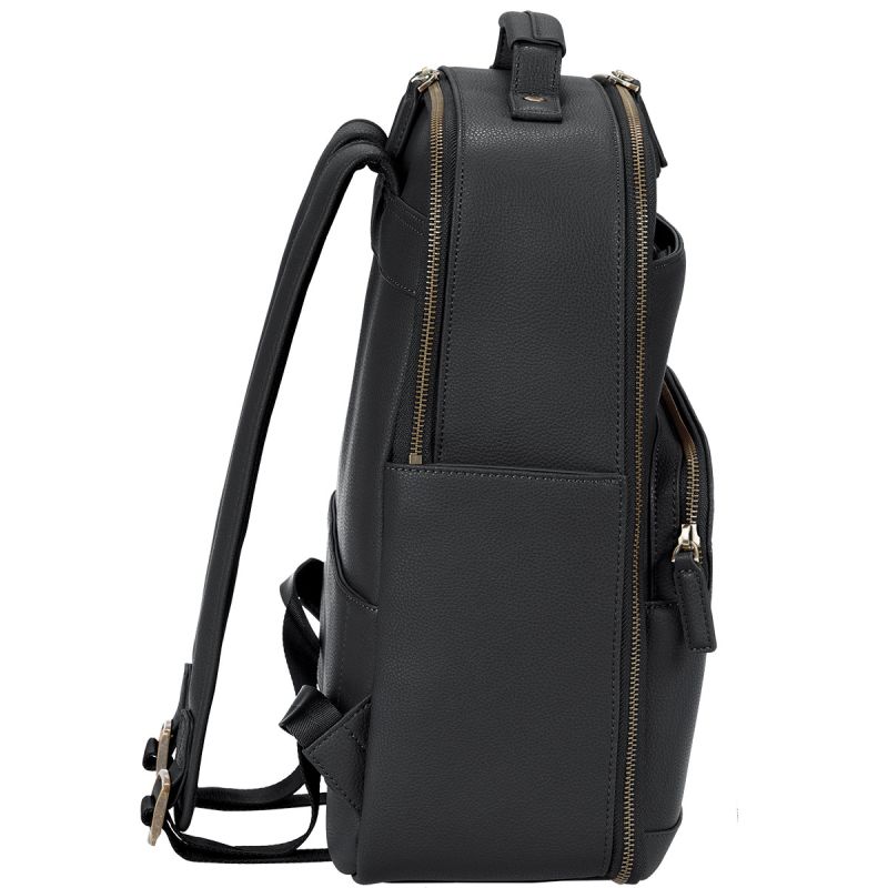 LOULEX Backpack 2.0 Black – Sac à dos photo cuir microfibre 16"