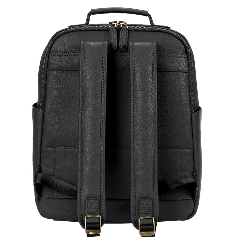 LOULEX Backpack 2.0 Black – Sac à dos photo cuir microfibre 16"