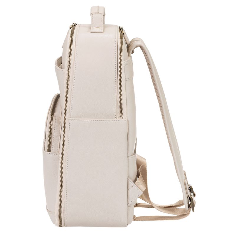 LOULEX Backpack 2.0 Beige – Sac à dos photo cuir microfibre 16"
