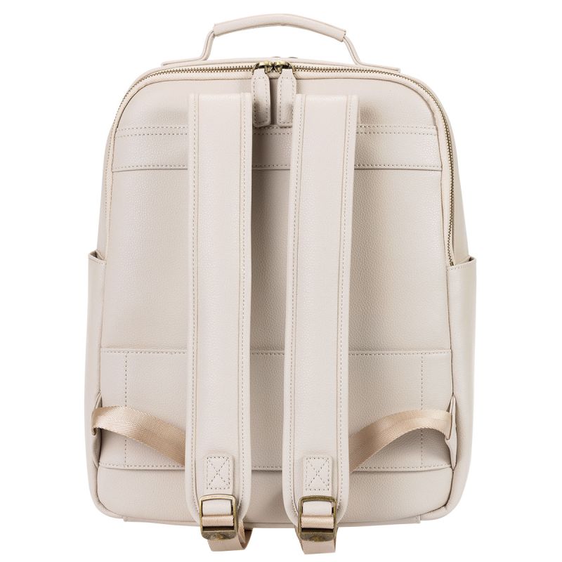 LOULEX Backpack 2.0 Beige – Sac à dos photo cuir microfibre 16"