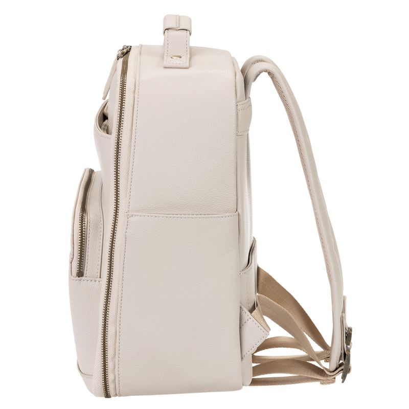 LOULEX Mini Bag Beige – Sac photo compact cuir microfibre 13"