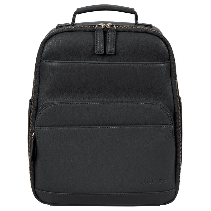 LOULEX Mini Bag Black – Sac photo compact cuir microfibre 13"