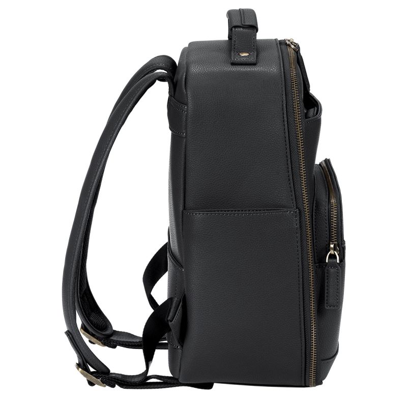 LOULEX Mini Bag Black – Sac photo compact cuir microfibre 13"