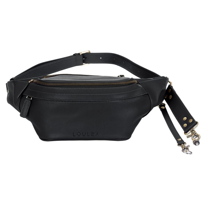 LOULEX Fanny Pack Black – Sacoche photo ventrale cuir microfibre