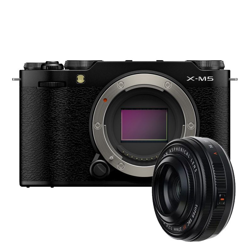 FUJIFILM X-M5 Noir + XF 27mm F2.8 R WR – Hybride APS-C 26,1 Mpx