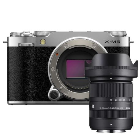 FUJIFILM X-M5 Silver + SIGMA 18-50mm F2.8 DC DN Contemporary FUJIFILM X-M5 Silver + SIGMA 18-50mm F2.8 DC DN Contemporary