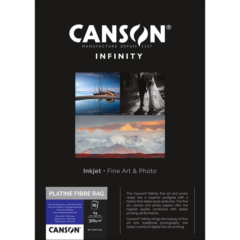 CANSON PLATINE FIBRE RAG A4 25F