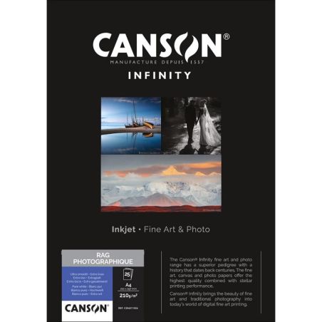 CANSON RAG PHOTOGRAPHIQUE A3 210G