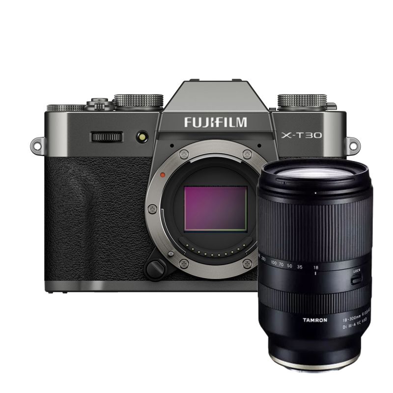 Fujifilm X-T30 III Anthracite + Tamron 18-300mm F3.5-6.3 Di III-A VC VXD – Kit Hybride APS-C Tout-en-un