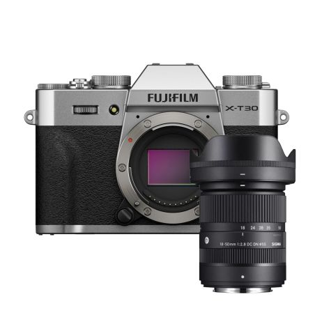 Fujifilm X-T30 III Argent + Sigma 18-50mm F2.8 DC DN Contemporary – Kit Hybride APS-C Lumineux Fujifilm X-T30 III Argent + Sigma 18-50mm F2.8 DC DN Contemporary – Kit Hybride APS-C Lumineux