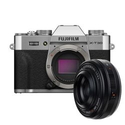 Fujifilm X-T30 III Argent + XF 27mm F2.8 R WR – Kit Hybride APS-C Compact