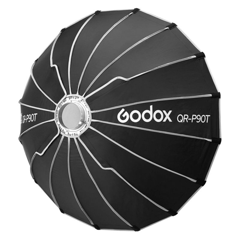 Godox QR-P90T – Softbox parabolique Bowens Ø90cm à ouverture rapide