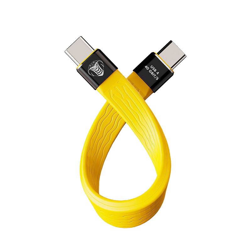 COBRA TETHER USB-C/USB-C 14CM JAUNE 40GB/S