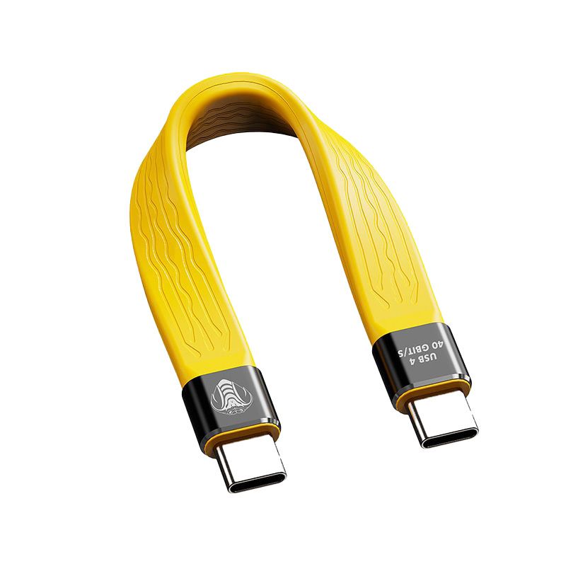 COBRA TETHER USB-C/USB-C 14CM JAUNE 40GB/S