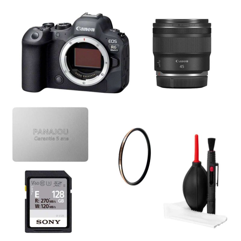 Pack Prime Panajou Canon R6 II + RF 45mm f/1.2 + accessoires photo