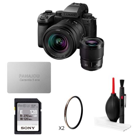 Pack Prime Panajou Panasonic S5 II X + 20-60 + 50mm f/1.8 + accessoires
