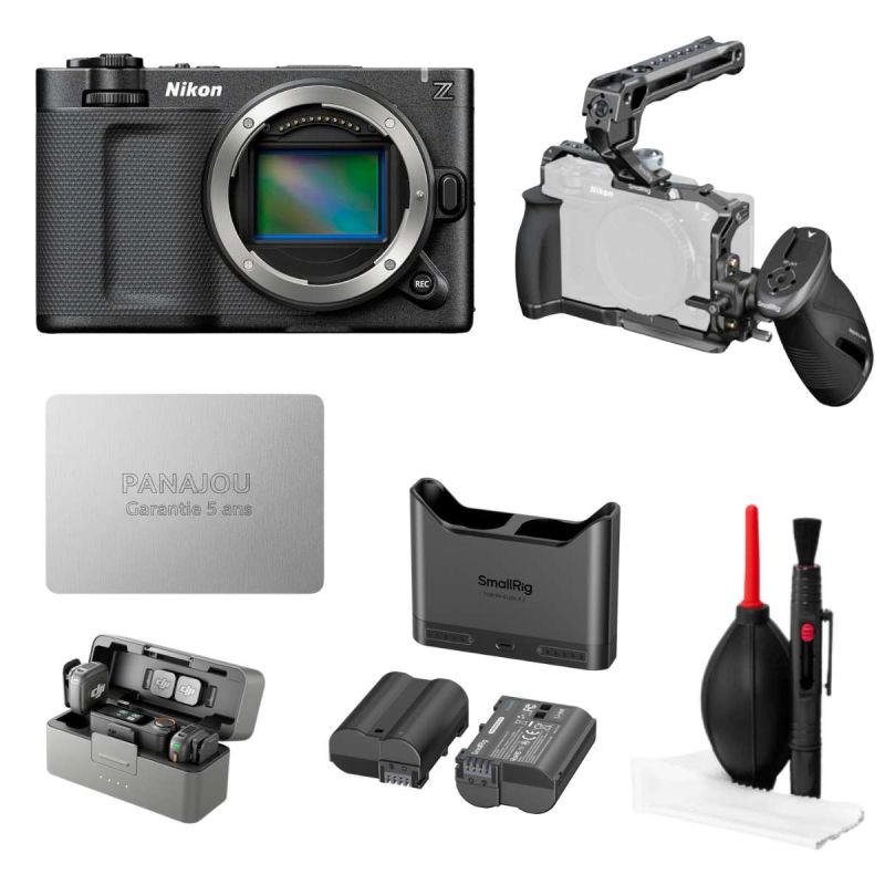 Pack Vidéo Panajou Nikon ZR + micro DJI + cage + batteries + accessoires