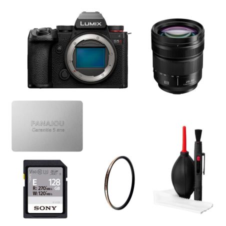 Pack Prime Panajou Panasonic S5 II + 24-60mm f/2.8 + accessoires photo