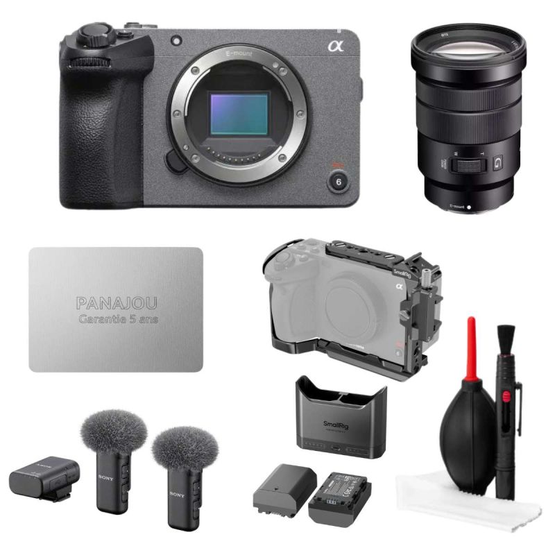Pack Vidéo Panajou Sony FX30 + 18-105 PZ + micro + cage + accessoires